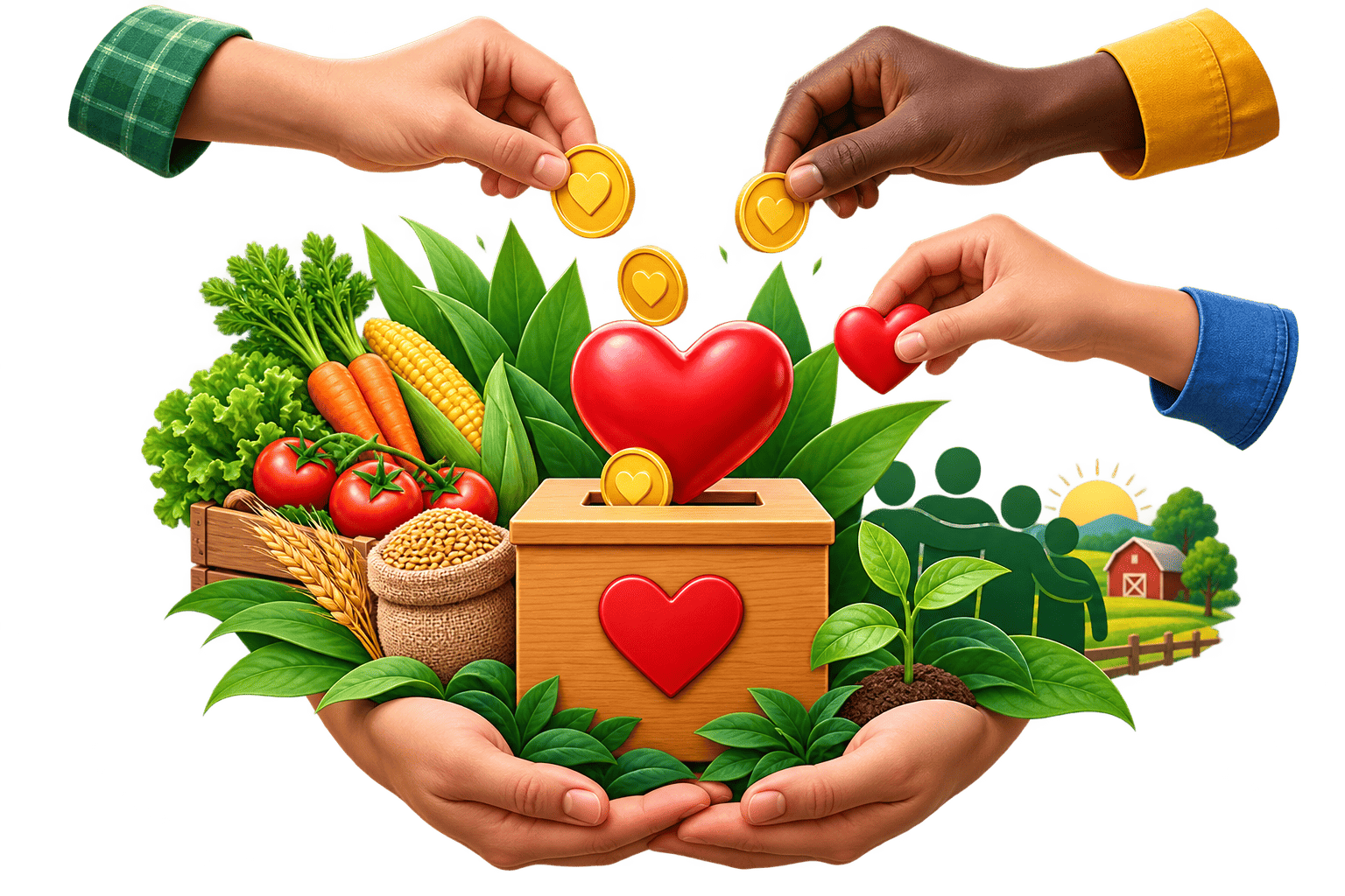 Donors supporting community food and farming programs